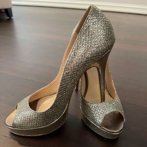 Jimmy choo champagne glitter pumps